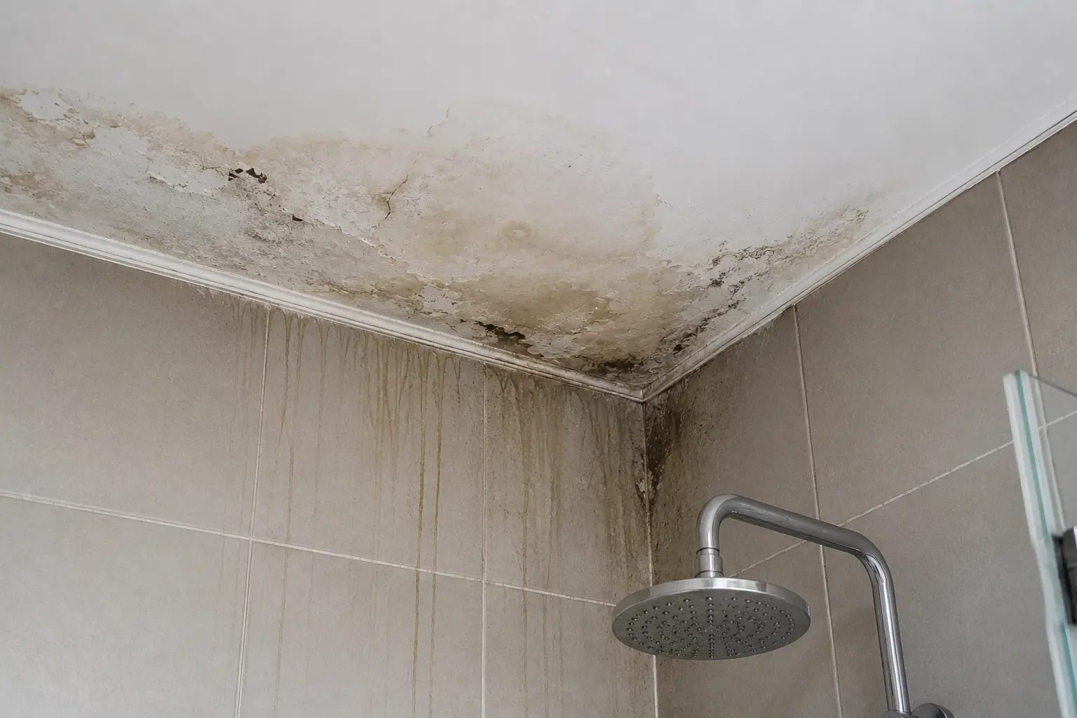 Ampang roof leak before repair