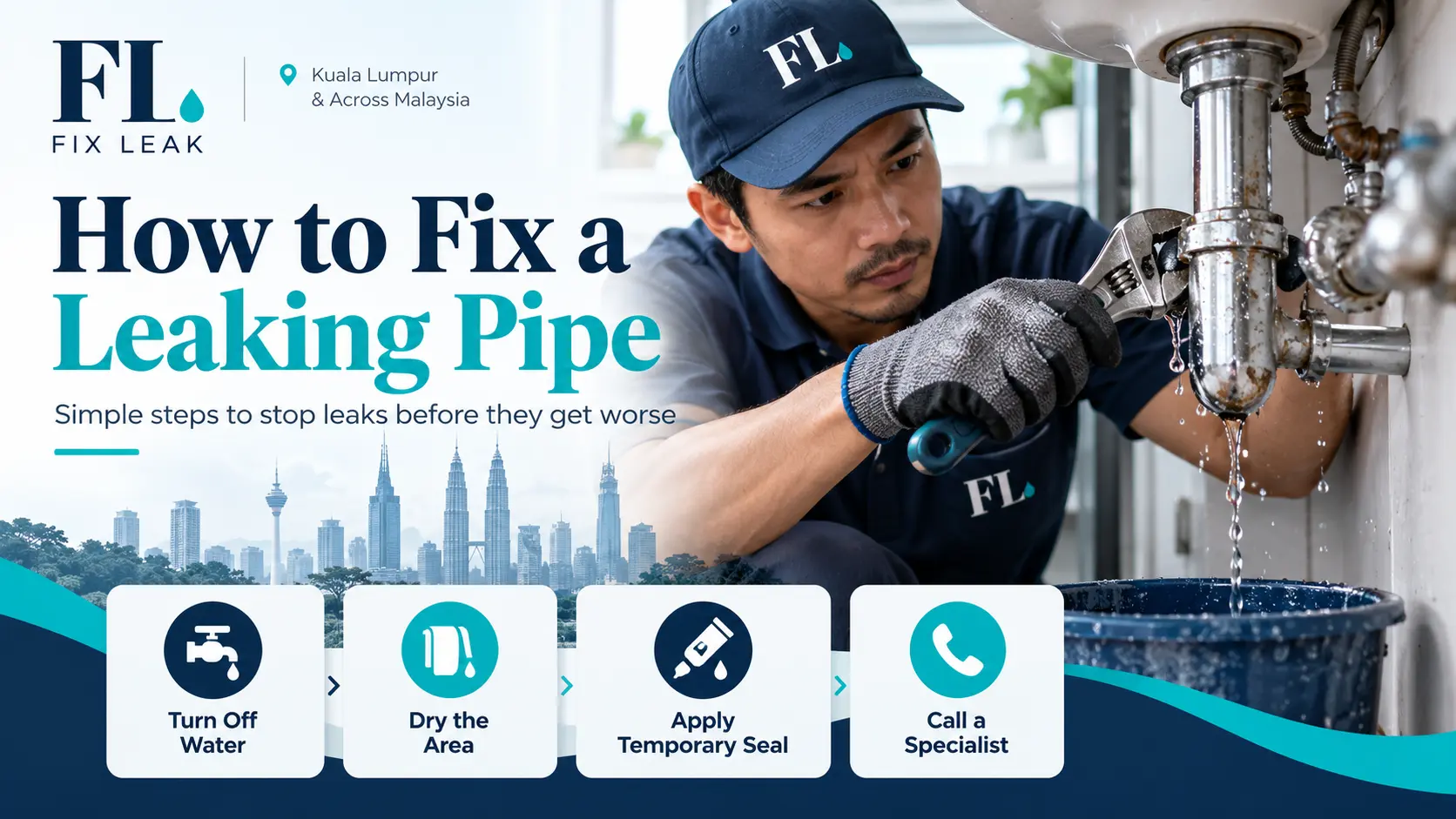 pipe leak repair, waterproofing and water leakage services .